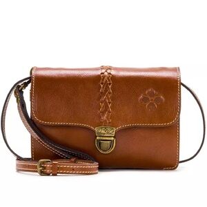 Patricia Nash Bianco Leather Crossbody Organizer Bag Purse